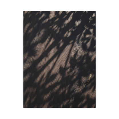Shadow Play Summer Canvas Art | Dark Japandi Moody Design