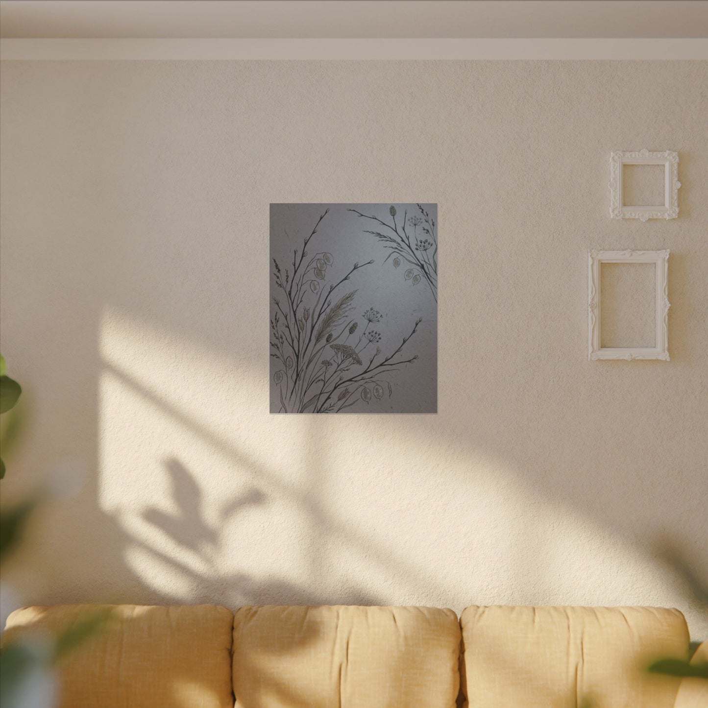 Spring Dried Flowers Japanese Pattern Canvas Art | Cozy Decor