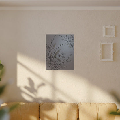 Spring Dried Flowers Japanese Pattern Canvas Art | Cozy Decor