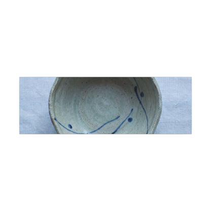 Spring Ceramic Bowl Minimal Line Canvas Art | Warm Decor