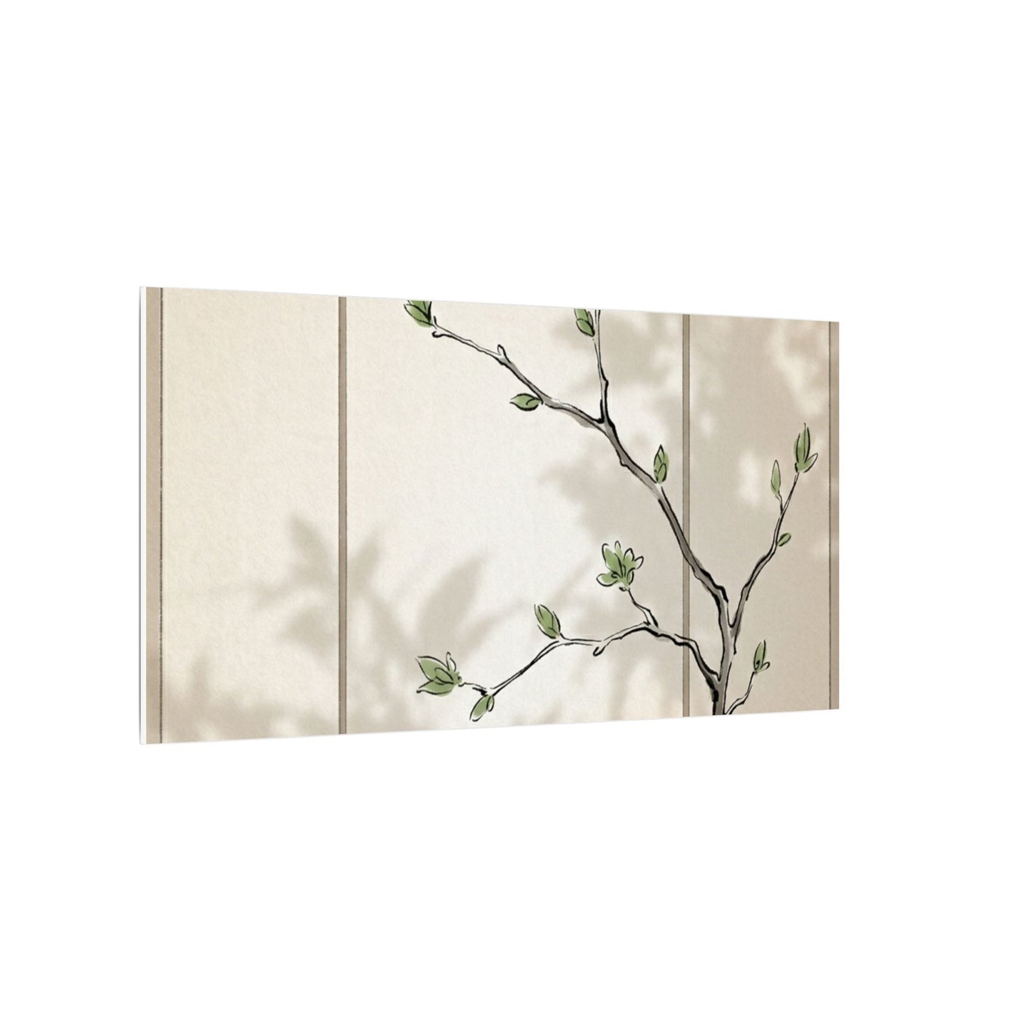 Shoji Screen Spring Canvas Art | Japandi Cozy Design