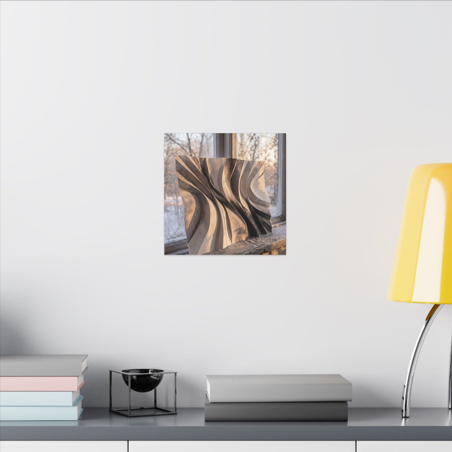 Mono No Aware Paper Fold Canvas Art - Japandi Minimal Line