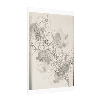 Shadow Play Spring Canvas Art | Dark Japandi Sophisticated Design