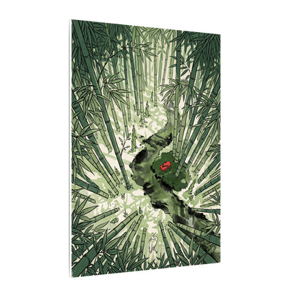 Peaceful Bamboo Grove Canvas Art - Ukiyo E Inspired Zen