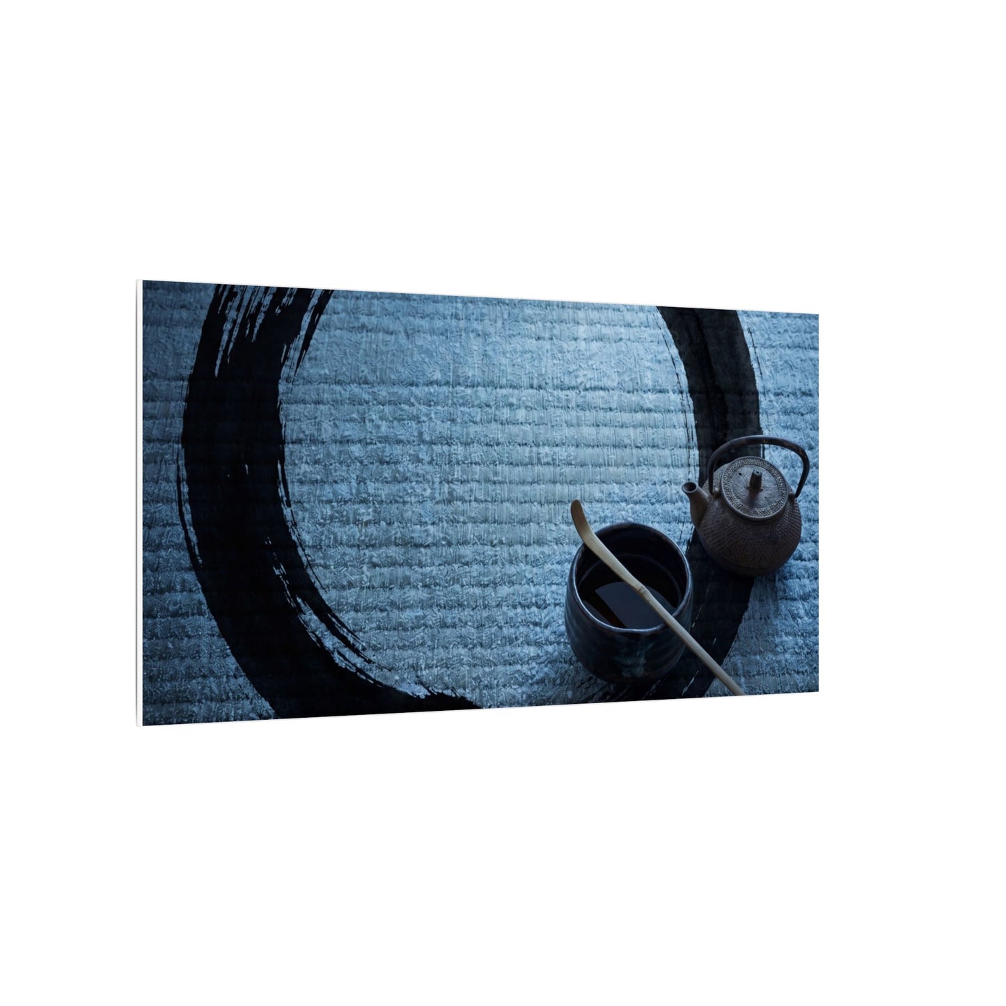 Winter Tea Ceremony Enso Canvas Art | Peaceful Decor