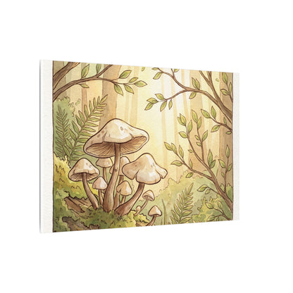 Spring Wild Mushrooms Mushroom Illustration Canvas Art | Cozy Decor