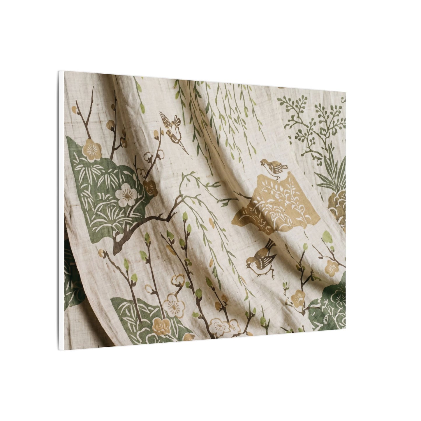Silk Drape Canvas Art | Spring Japandi Japanese Pattern Art