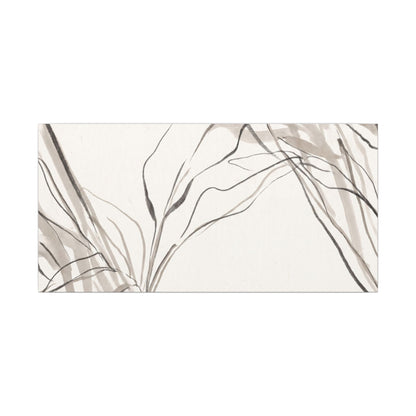 Neutral Shoji Screen Canvas Art - Minimal Line Japandi