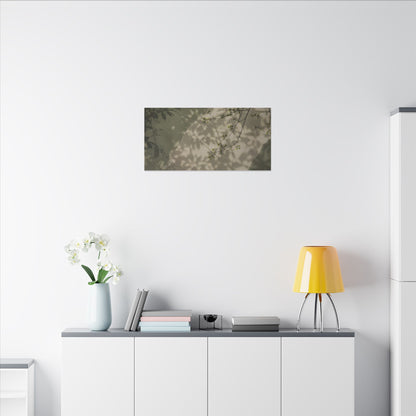 Neutral Shadow Play Canvas Art - Japanese Pattern Japandi