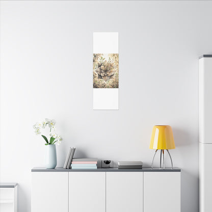 Warm Paper Fold Canvas Art - Watercolor Japandi