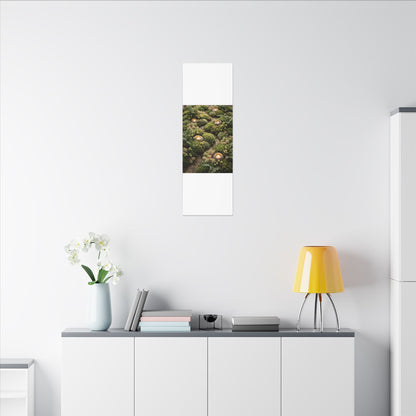 Moss Close Up Japanese Pattern Canvas Art | Neutral Japandi Art