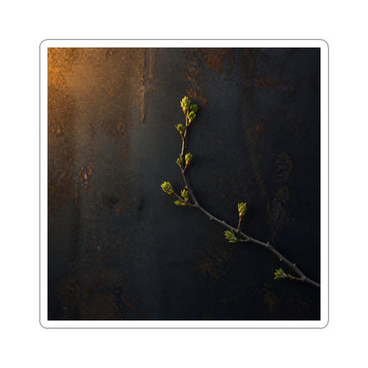 Sophisticated Rust Patina Sticker - Moody Minimal Dark Japandi