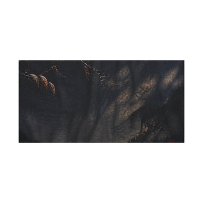 Atmospheric Silk Drape Canvas Art - Charcoal Ink Dark Japandi