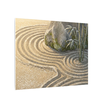 Rock Garden Winter Canvas Art | Zen Peaceful Design