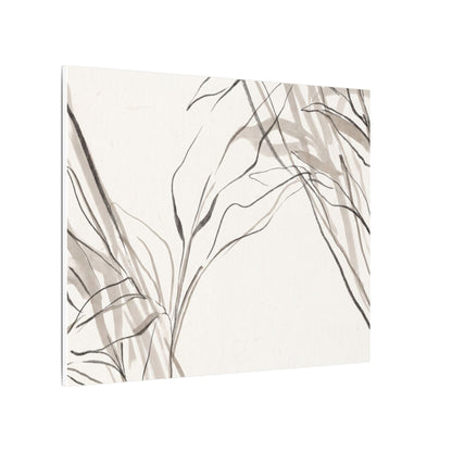 Neutral Shoji Screen Canvas Art - Minimal Line Japandi