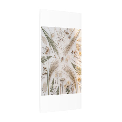 Elegant Dried Flowers Canvas Art - Japanese Pattern Japandi