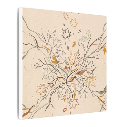 Warm Shadow Play Canvas Art - Minimal Line Japandi