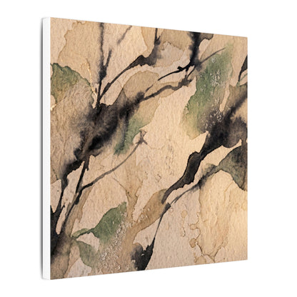 Japandi Shadow Play in Golden Hour | Watercolor Canvas Art