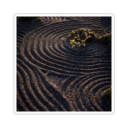 Rock Garden Spring Sticker | Dark Japandi Moody Design