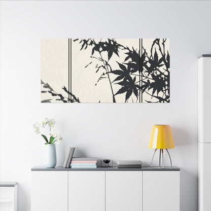 Shoji Screen Canvas Art | Summer Japandi Minimal Line Art