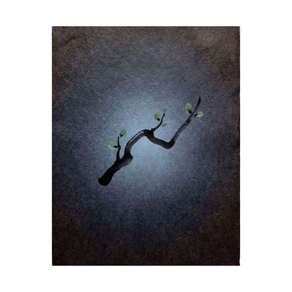 Moonlight Ink Brushstroke Wall Art Print - Dark Japandi Ma