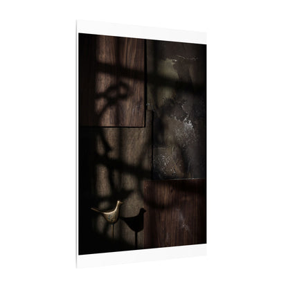 Dark Japandi Shadow Play in Candlelight | Dark Texture Canvas Art