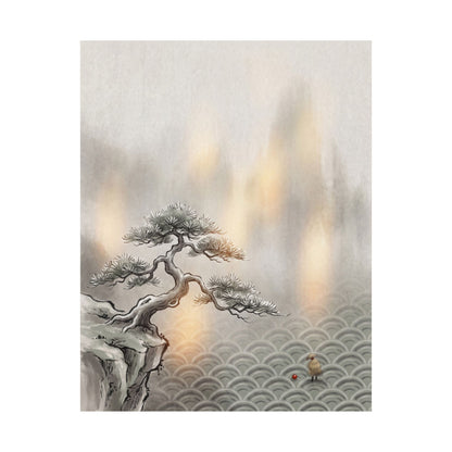 Datsuzoku Pine Tree Wall Art Print - Japandi Japanese Pattern