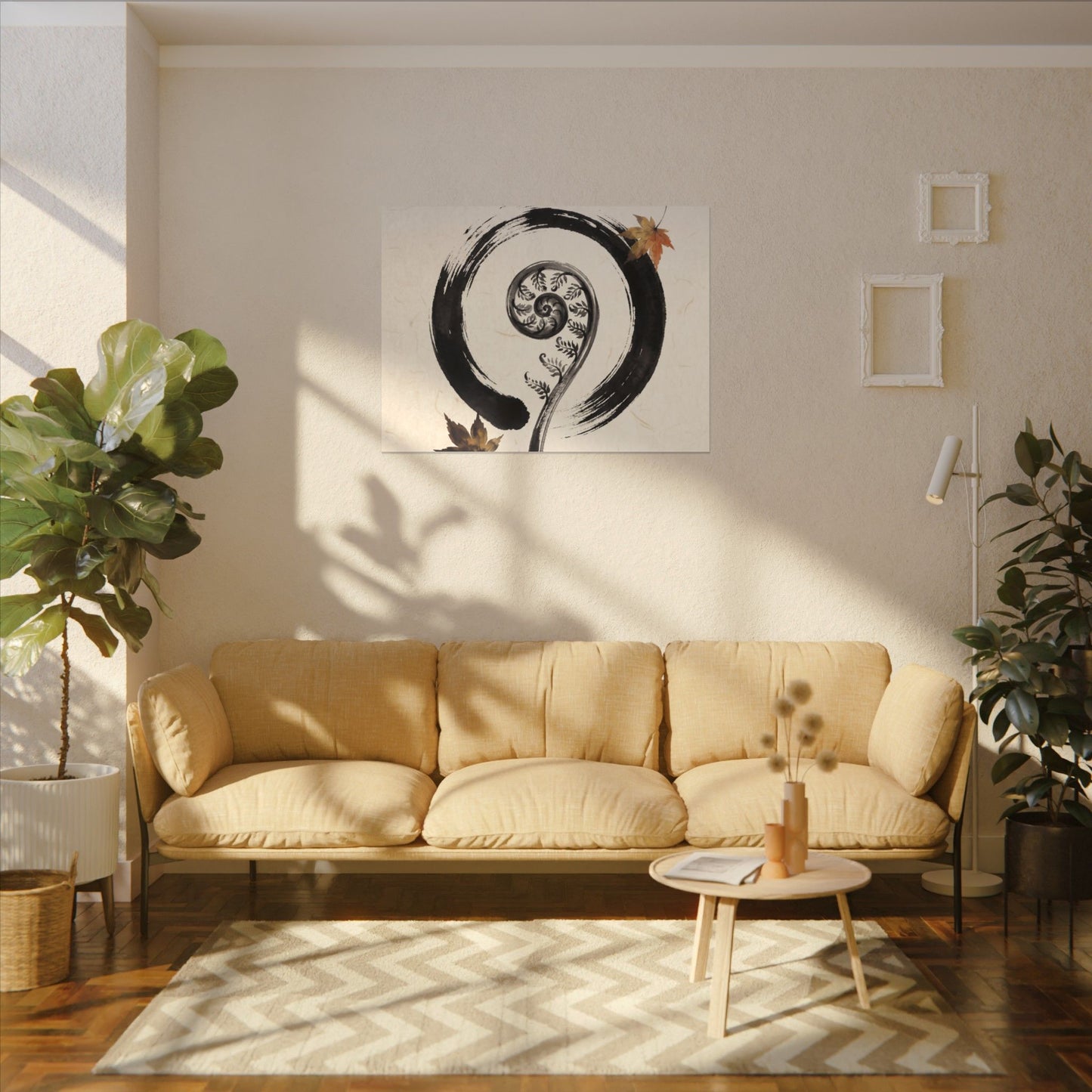 Fern Unfurling Autumn Canvas Art | Zen Peaceful Design