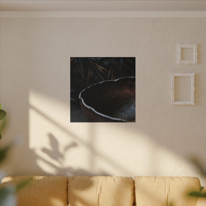 Luxurious Ceramic Bowl Canvas Art - Shadow Zen Dark Japandi