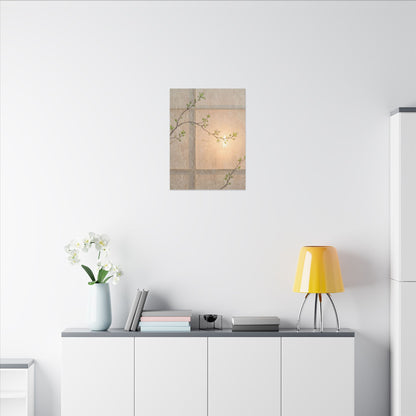 Shoji Screen Canvas Art | Spring Japandi Minimal Line Art