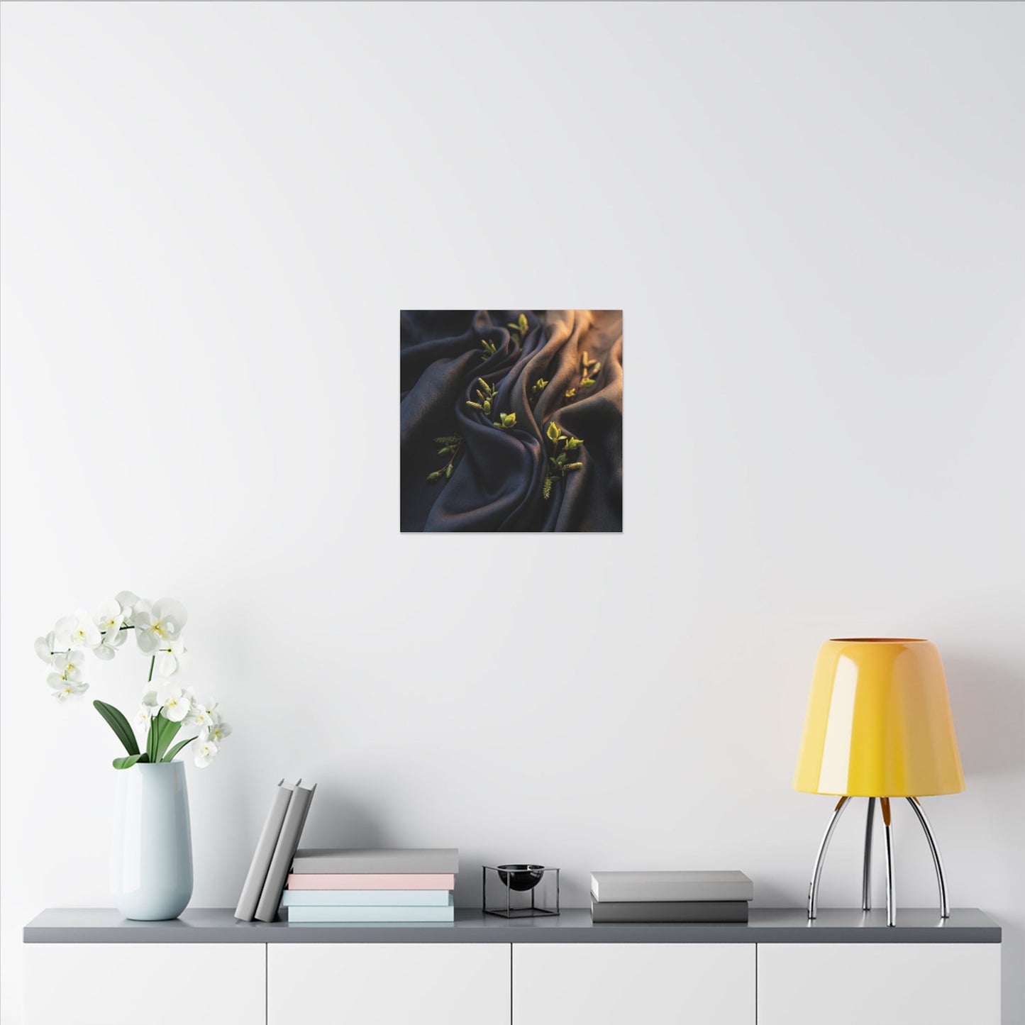 Spring Silk Drape Moody Minimal Canvas Art | Luxurious Decor