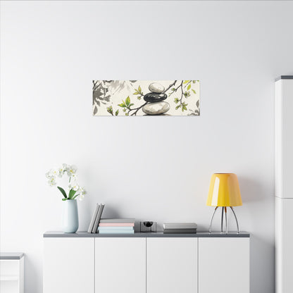 Spring River Stones Japanese Pattern Canvas Art | Elegant Decor