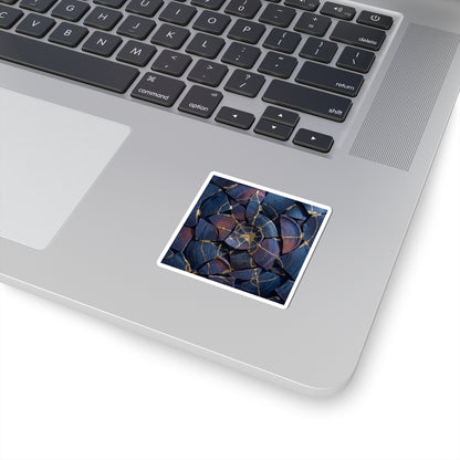 Kintsugi Broken Pottery in Moonlight | Gold Repair Sticker