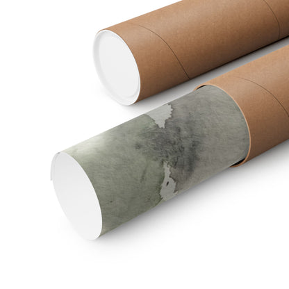 Japandi Paper Fold in Dappled | Watercolor Wall Art Print