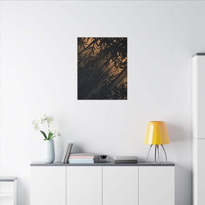 Sophisticated Shadow Play Canvas Art - Shadow Zen Dark Japandi