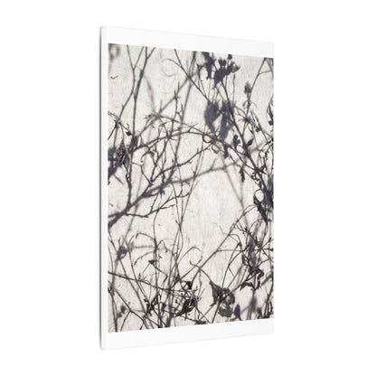 Winter Shadow Play Japanese Pattern Canvas Art | Elegant Decor