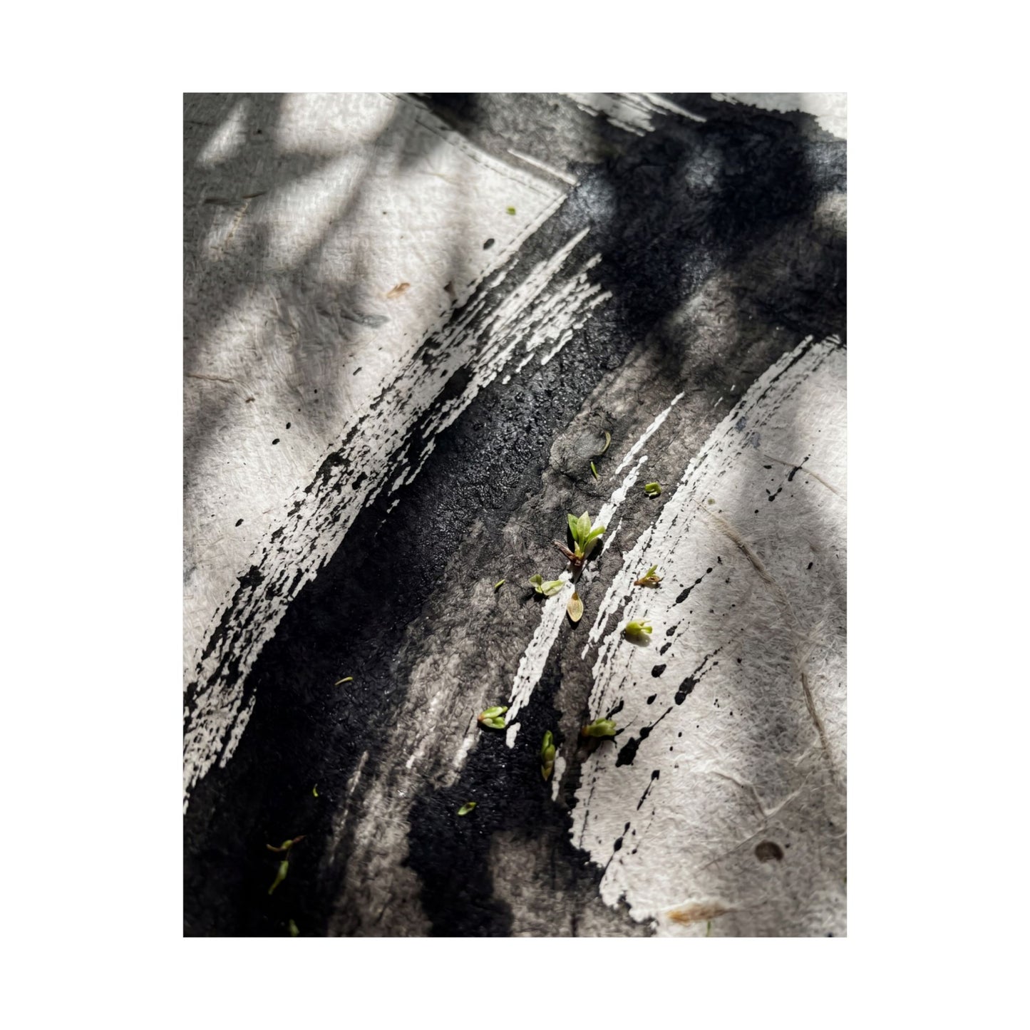 Shibui Ink Brushstroke Wall Art Print - Dark Japandi Moody Minimal