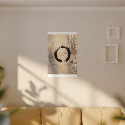 Shoji Screen Enso Canvas Art | Contemplative Zen Art