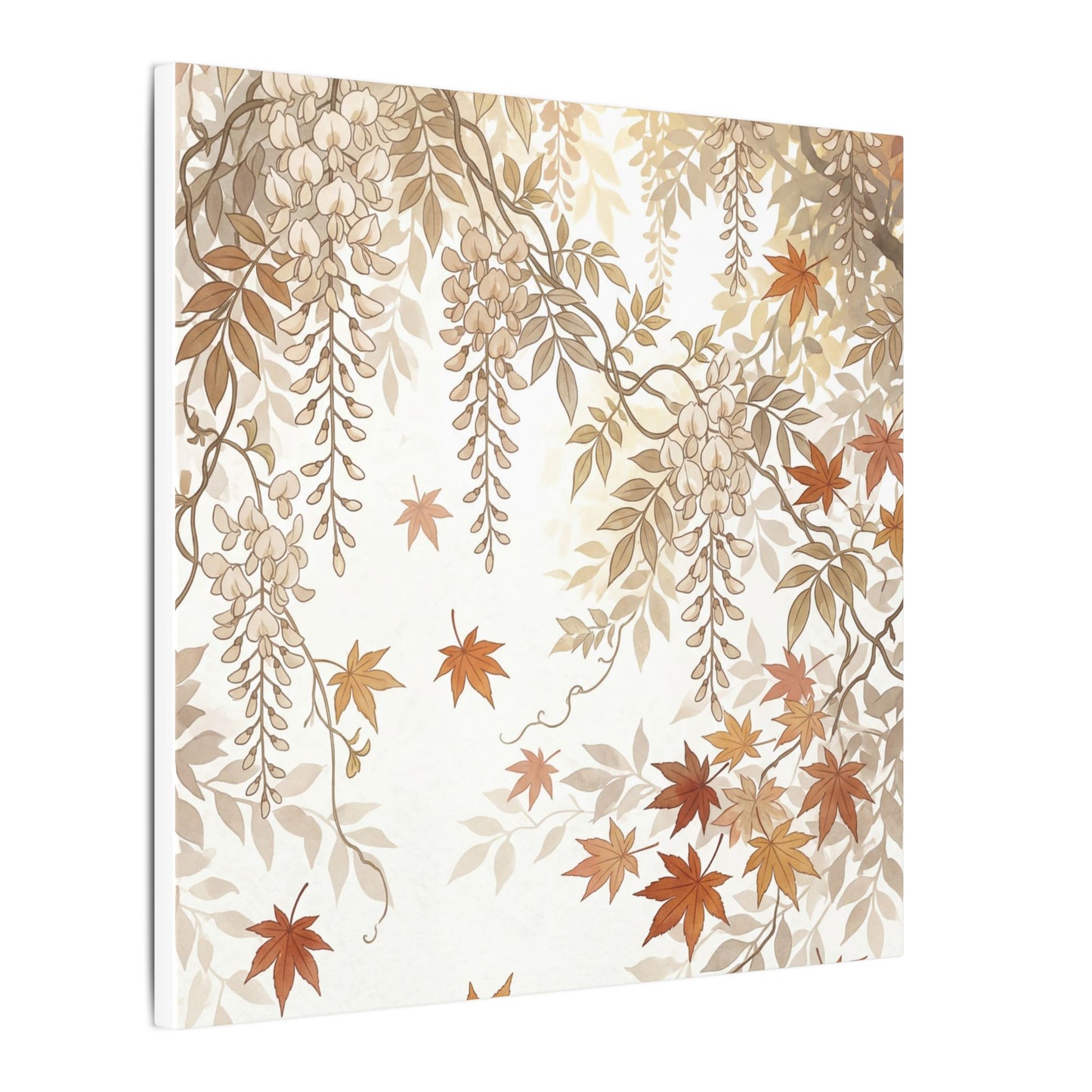 Shibui Wisteria Canvas Art - Japandi Japanese Pattern