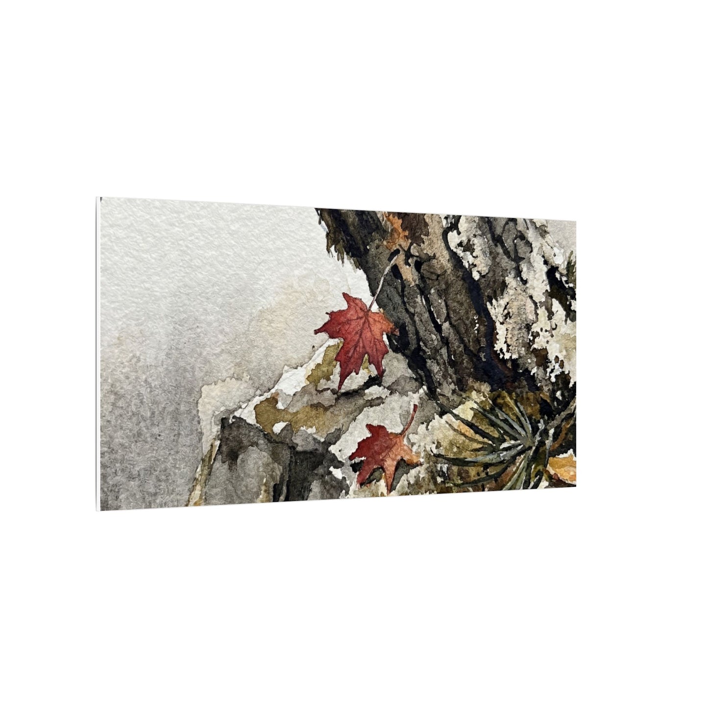 Pine Tree Autumn Canvas Art | Japandi Earthy Design
