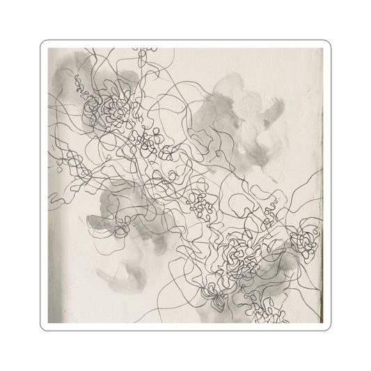 Datsuzoku Shadow Play Sticker - Dark Japandi Dark Texture Art Print