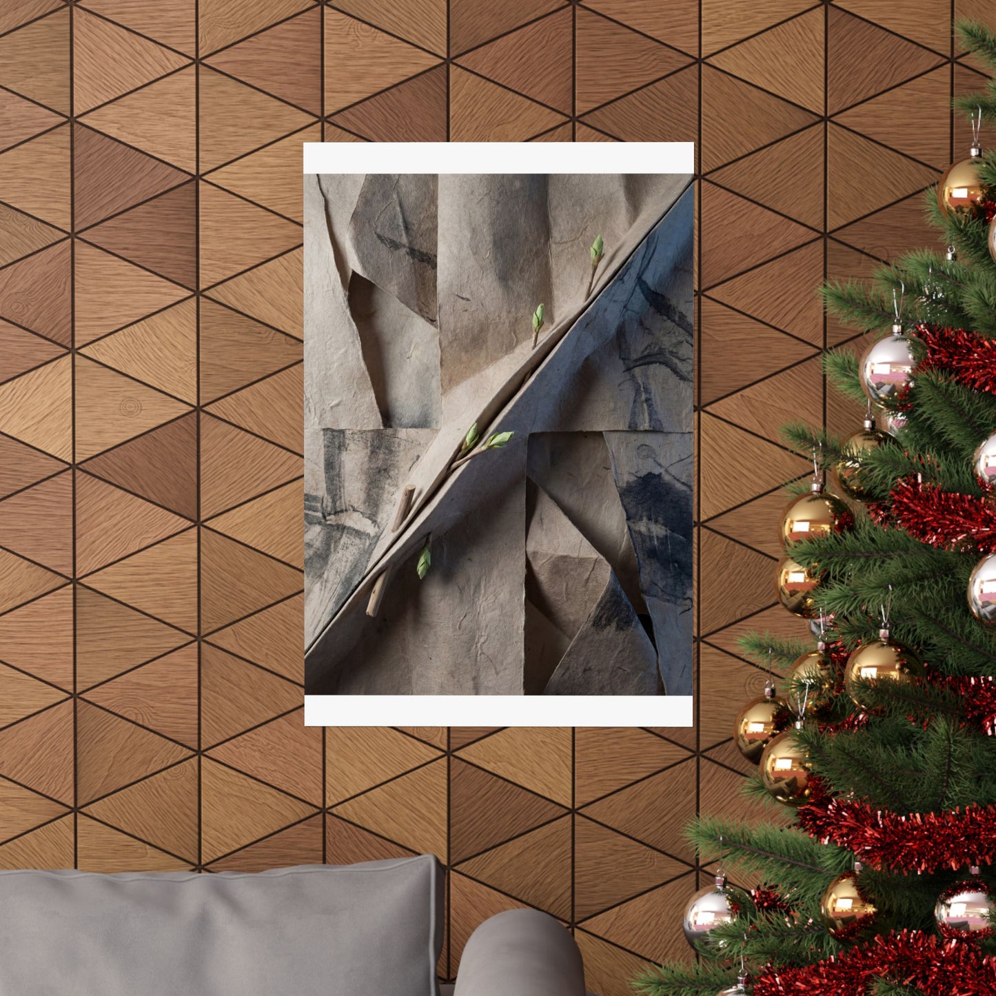 Moonlight Paper Fold Wall Art Print - Japandi Datsuzoku