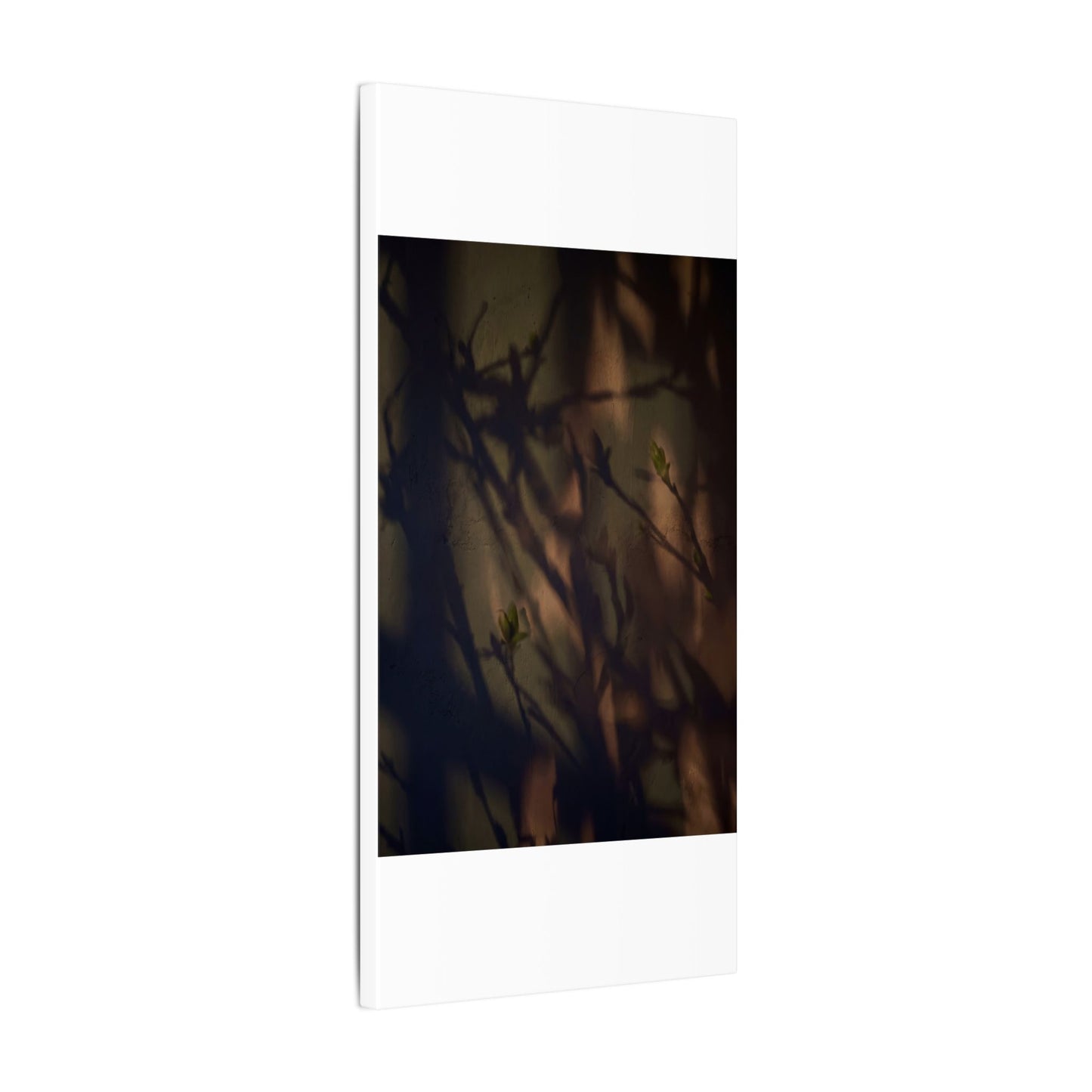 Candlelight Shadow Play Canvas Art - Dark Japandi Shibui