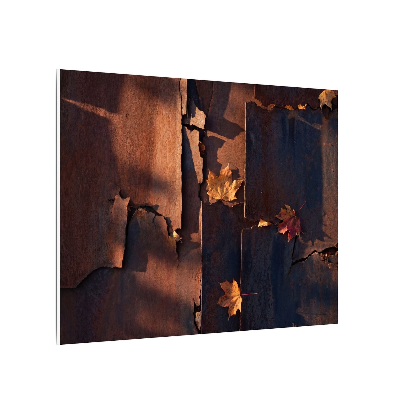 Seijaku Rust Patina Canvas Art - Dark Japandi Shadow Zen