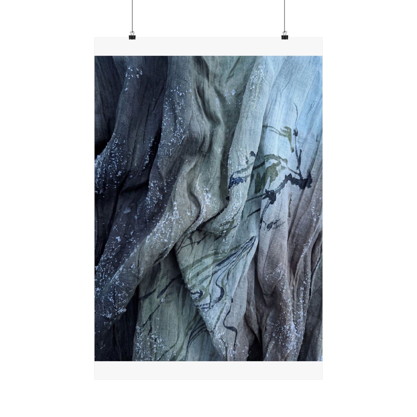 Silk Drape Winter Wall Art Print | Japandi Elegant Design