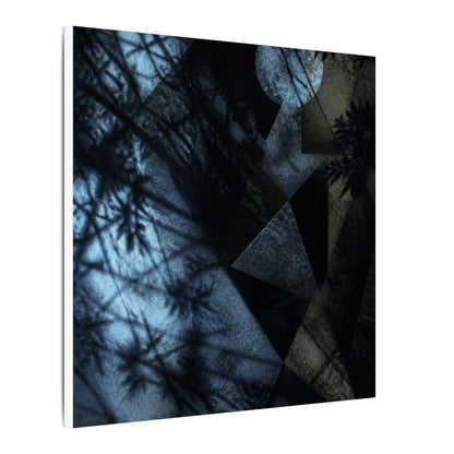 Shadow Play Winter Canvas Art | Dark Japandi Luxurious Design