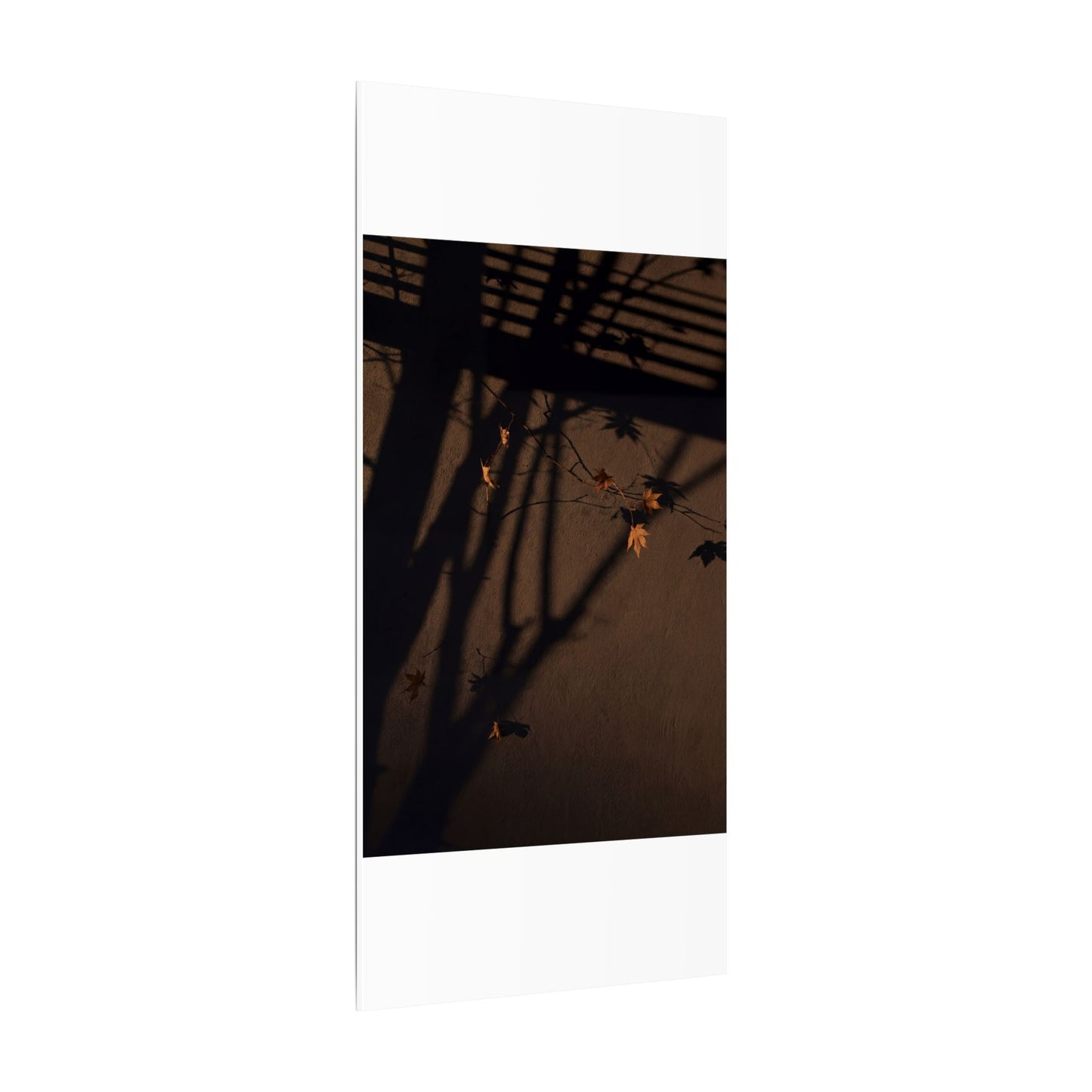 Shadow Play Autumn Canvas Art | Dark Japandi Luxurious Design