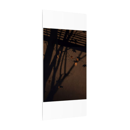 Shadow Play Autumn Canvas Art | Dark Japandi Luxurious Design