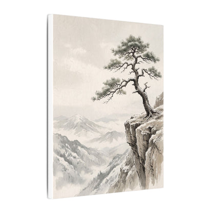 Seijaku Pine Tree Canvas Art - Japandi Japanese Pattern