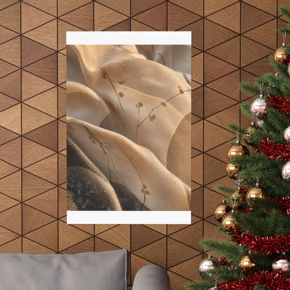 Silk Drape Winter Wall Art Print | Japandi Cozy Design